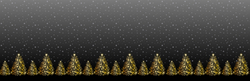 Dámský panel na sukni micropeach - Vánoční -   Stromecky na šedé