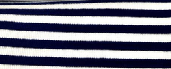 Náplet žebrovaný pruhovaný navy-bílá