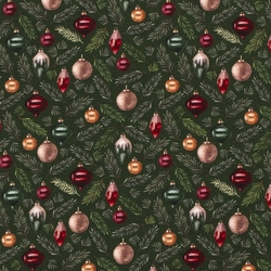 K odeslání koncem prosince Teplákovina počesaná - Vánoční kouličky na zelené