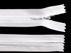 Spirálový zip skrytý No 3 délka 18 cm bílá