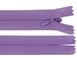 Zip spirálový skrytý 3mm nedělitelný délka 18 cm - fialová