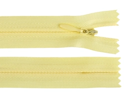 Spirálový zip skrytý No 3 délka 18 cm světle žlutá