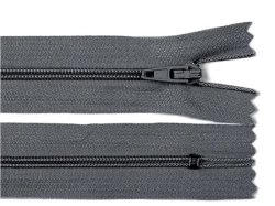 Zip spirálový bun 5mm nedělitelný délka 40 cm -ŠEDÁ