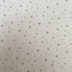 Bavlněné plátno hvězdy šedé na bílé