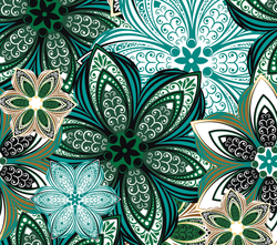 Silky  umělé hedvábí ZELENÁ MANDALA