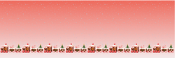 Dětský panel na sukni micropeach - Vánoční  - perníčkový vláček červená