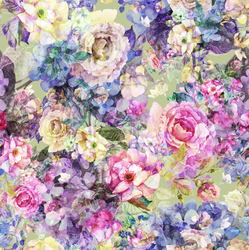 Předobjednávka Softshell s kožíškem/beránkem - barevné květy