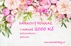 Dárkový poukaz 2000 kč