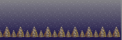 Dětský panel na sukni micropeach - Vánoční  - stromečky na modré