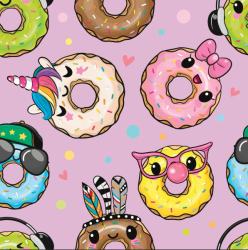ZBYTEK  ÚPLET - VESELÉ DONUTY - 31 CM