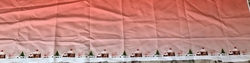 Zbytek - Dětský panel na sukni micropeach - Vánoční  - perníčkový vláček červená  (kaz chybi část vláčku viz foto)