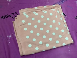 ZBYTEK ÚPET velké bílé puntíky na růžové 54 cm 