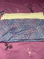 ZBYTEK ÚPLET - milk silk - trojuhelniky 42 cm 