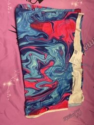 ZBYTEK ÚPLET - milk silk mramor modrorůžový 62 cm 
