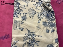 ZBYTEK ÚPLET - milk silk - květy na bílé 120 cm 