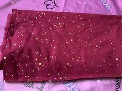 ZBYTEK ÚPLET - zlaté puntíky na ostružině 40 cm 