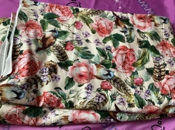 ZBYTEK teplákovina ptáčci na pivoňkách 80 cm 