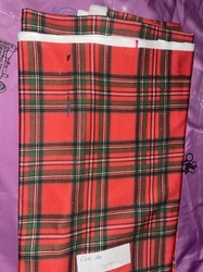 ZBYTEK teplákovina fitness- tartan 63 cm kaz černá čára u kraje) 63 cm 