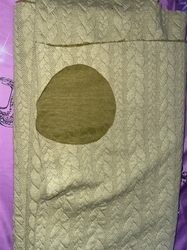 ZBYTEK teplákovina copánky zelená 82 cm (díra)