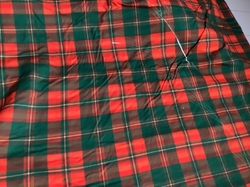  legínovina/úplet  milk silk  vzor potisk kostky tartan červená/zelena - KAZ SVĚTLEJŠÍ ČÁRY VE VZORU VIZ FOTO