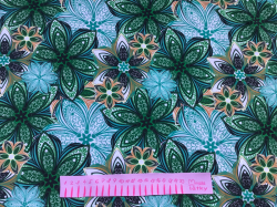 Silky  umělé hedvábí ZELENÁ MANDALA