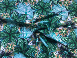 Silky  umělé hedvábí ZELENÁ MANDALA