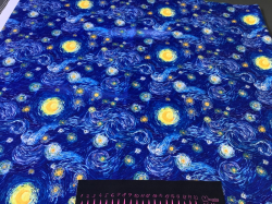 KAZOVKA jarní softshell potisk VAN GOGH - světlé čáry viz foto