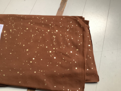 ZBYTEK Úplet zlaté puntíky HNĚDÁ  - 100 CM, KAZ - ROZPITÉ PUNTÍKY