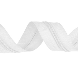 Zip spirálový metráž - bílý 5mm