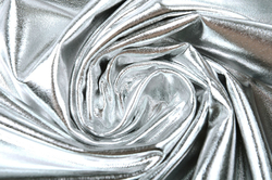 Úplet lamé - foliový třpytivý stříbrný metalický efekt