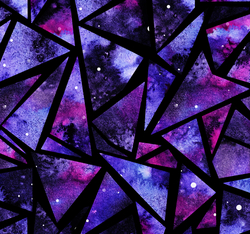 Micropeach potisk - fialové trojúhelníky