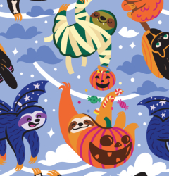 legínovina/úplet  milk silk  - HALLOWEEN 2