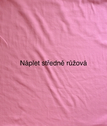 ZBYTEK Náplet hladký  - středně růžová č 33 - 49 CM
