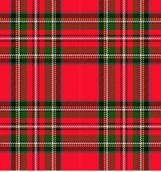 KAZOVKA úplet žebrovaný otoman - potisk Vánoční tartan červená - kaz svělé čáry u kraje