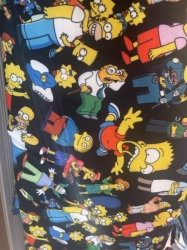 kazovka Fitness úplet potisk SIMPSONOVI - pruhy viz foto