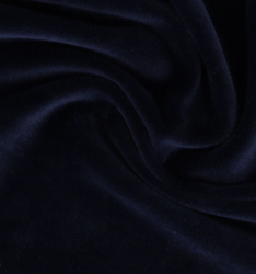 Plyš velur pružný, elastický samet -  navy modrá