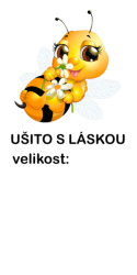 Štítek na oblečení VČELKA - ušito s láskou