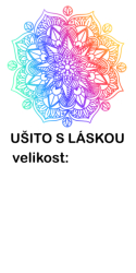 Štítek na oblečení MANDALA - ušito s láskou