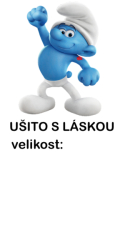 Štítek na oblečení ŠMOULA - ušito s láskou