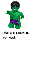 Štítek na oblečení HULK - ušito s láskou