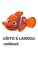 Štítek na oblečení RYBA - ušito s láskou
