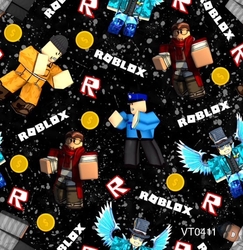 ZBYTEK jarní softshell potisk - ROBLOX ČERNÝ - 20 CM