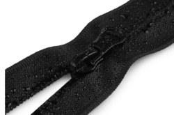 Zip spirálový voděodolný bundový 5mm dělitelný délka 60 cm - ČERNÁ