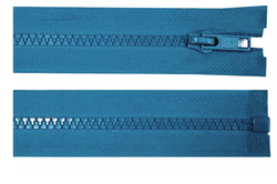 Zip kostěný bundový 5mm dělitelný délka 50 cm - MODRÁ