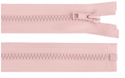 Zip kostěný bundový 5mm dělitelný délka 60 cm - pudrová růžová