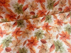 plátno bavlněné -  podzimní barevné listy