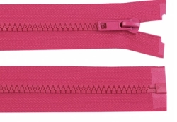 Zip kostěný bundový 5mm dělitelný délka 65 cm - malinová růžová
