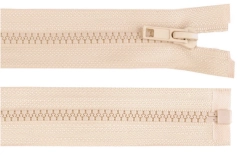 Zip kostěný bundový 5mm dělitelný délka 85 cm - PÍSKOVÁ BÉŽOVÁ
