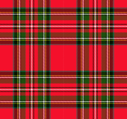 ZBYTEK  legínovina/úplet  milk silk  vzor tartan červená  - 57 CM