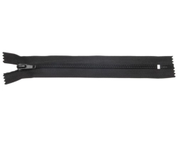 Zip spirálový 5mm nedělitelný délka 18 cm - černá